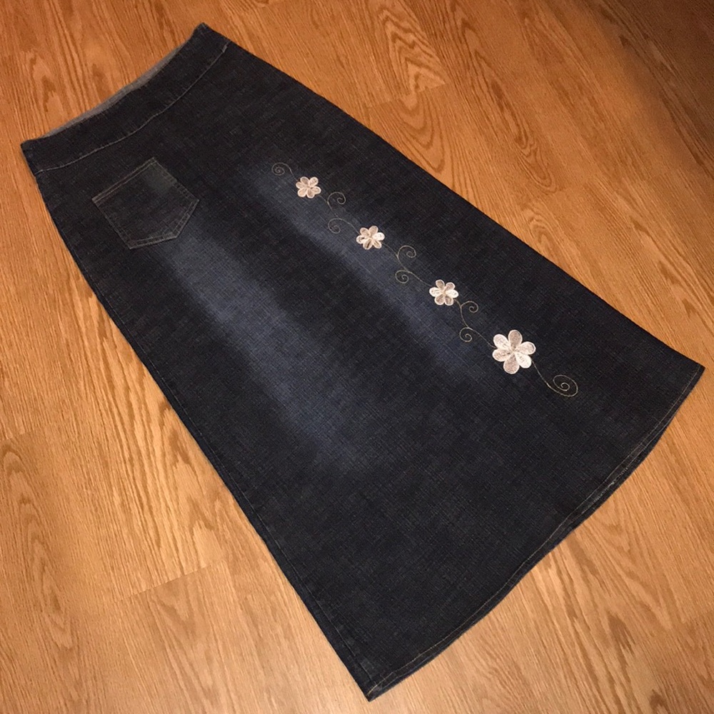 Long Jean Skirt